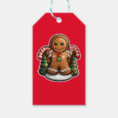 Gingerbread man met snoepjes cadeaulabel (Voorkant)