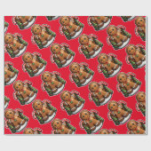 Gingerbread man met snoepjes cadeaupapier (Vlak)