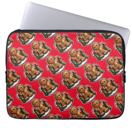 Gingerbread man met snoepjes laptop sleeve