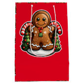 Gingerbread man met snoepjes medium cadeauzakje (Achterkant)