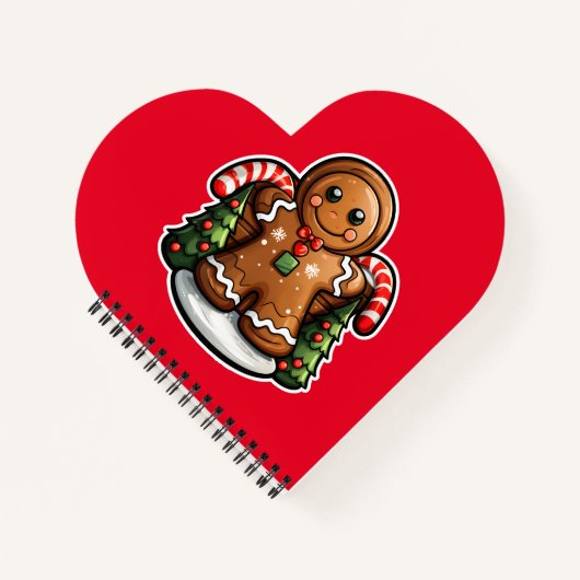 Gingerbread man met snoepjes notitieboek (Voorkant)