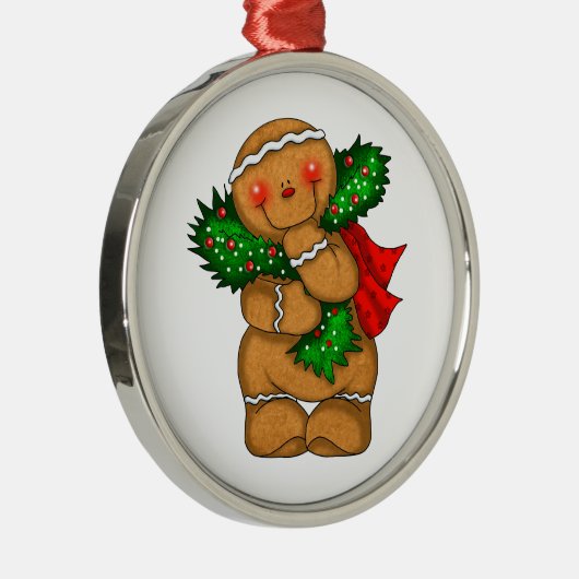 Gingerbread Man  Metalen Ornament (Rechts)