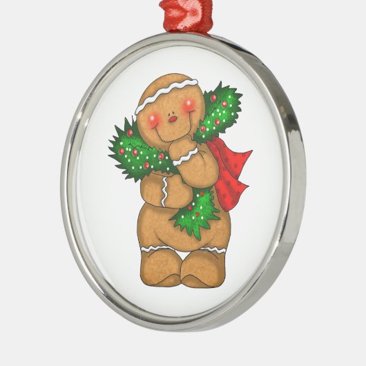 Gingerbread Man  Metalen Ornament (Links)