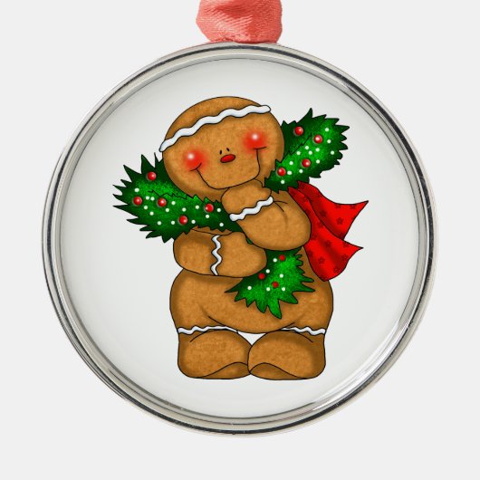 Gingerbread Man  Metalen Ornament (Voorkant)