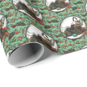 Gingerbread Man- Mint Cadeaupapier (Rol Hoek)