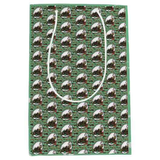 Gingerbread Man- Mint Medium Cadeauzakje (Voorkant)