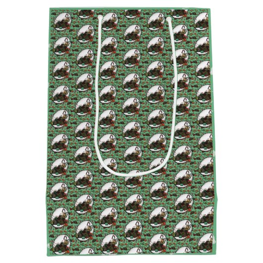 Gingerbread Man- Mint Medium Cadeauzakje (Achterkant)