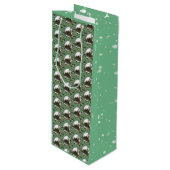 Gingerbread Man- Mint Wijn Cadeautas (Voorkant Gekanteld)