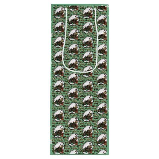 Gingerbread Man- Mint Wijn Cadeautas (Voorkant)