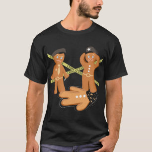 Gingerbread Man Misdaad Cookies Lelijke Kerstmis T-shirt