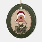 Gingerbread Man Mok Arrangement Keramisch Ornament (Links)