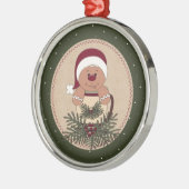 Gingerbread Man Mok Arrangement Metalen Ornament (Links)