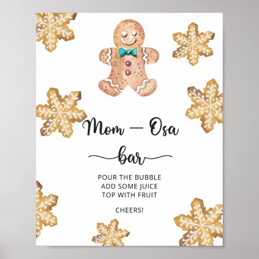 Gingerbread man \ Mom-osa bar Poster (Voorkant)