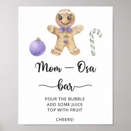 Gingerbread man \ Mom-osa bar Poster (Voorkant)