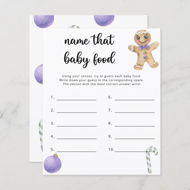 Gingerbread man - Noem dat baby eten (Voorkant / Achterkant)