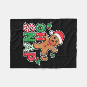 Gingerbread Man Oh Snap Christmas Funny Cookie Bak Fleece Deken (Voorkant (Horizontaal))