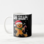 Gingerbread Man Oh Snap Christmas Funny Cookie Bak Koffiemok (Links)