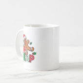 Gingerbread Man Oh Snap Christmas Funny Cookie Bak Koffiemok (Voorkant links)