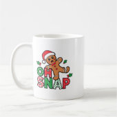 Gingerbread Man Oh Snap Christmas Funny Cookie Bak Koffiemok (Links)