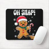 Gingerbread Man Oh Snap Christmas Funny Cookie Bak Muismat (Met muis)