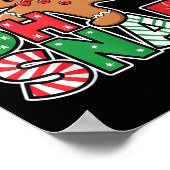 Gingerbread Man Oh Snap Christmas Funny Cookie Bak Poster (Hoek)