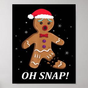 Gingerbread Man Oh Snap Kerst Koekje Kostuum K Poster