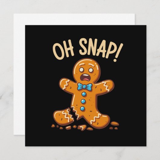 Gingerbread Man Oh Snap Kerst Koekjes Bakken Feestdagenkaart (Voorkant / Achterkant)