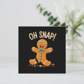 Gingerbread Man Oh Snap Kerst Koekjes Bakken Feestdagenkaart (Staand voorkant)