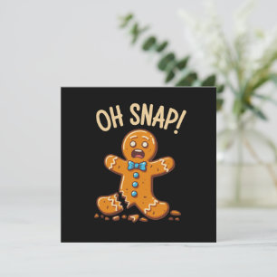Gingerbread Man Oh Snap Kerst Koekjes Bakken Feestdagenkaart