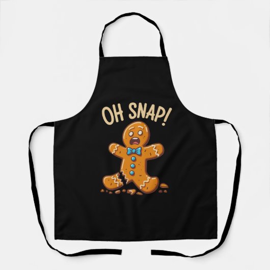 Gingerbread Man Oh Snap Kerst Koekjes Bakken Schort (Voorkant)
