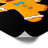 Gingerbread Man Oh Snap Kerst Morsige Cookie Bak Poster (Hoek)