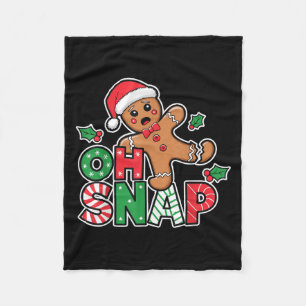 Gingerbread Man Oh Snap Kerst Morsige Koek Bak Fleece Deken