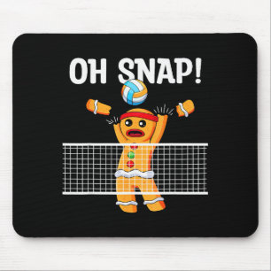 Gingerbread Man Oh Snap Kerst Volleybal Speler Muismat