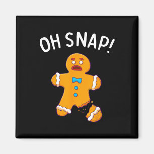 Gingerbread Man Oh Snap Kerstmis Funny Cookie Kin Magneet
