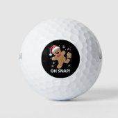 Gingerbread Man Oh Snap Kerstmis Grappig Cookie Golfballen (Voorkant)