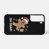 Gingerbread Man Oh Snap Kerstmis Grappig Cookie Samsung Galaxy Hoesje (Achterkant horizontaal)