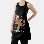 Gingerbread Man Oh Snap Kerstmis Grappig Cookie Schort (Insitu)