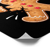 Gingerbread Man Oh Snap Kerstmis Poster (Hoek)
