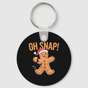 Gingerbread Man Oh Snap Kerstmis Sleutelhanger
