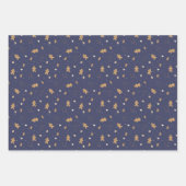 Gingerbread Man op rood, blauw en groen Inpakpapier Vel (Voorkant)