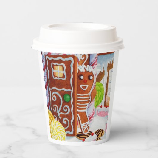 GINGERBREAD MAN Paper Cups Papieren Bekers (Voorkant)