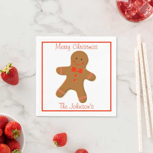 Gingerbread Man Papieren servetten (Insitu)