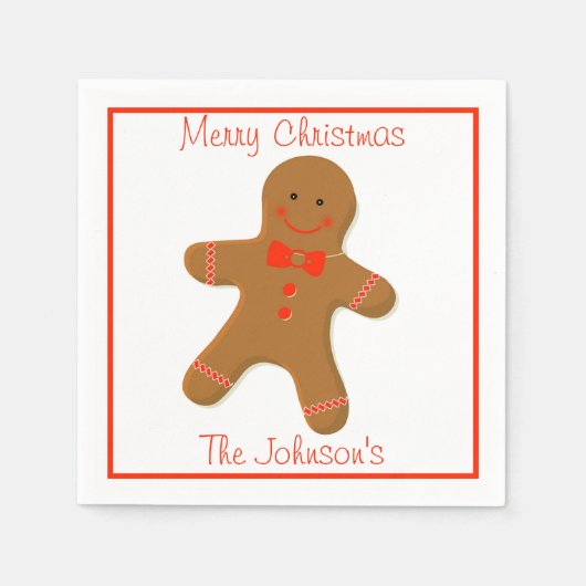 Gingerbread Man Papieren servetten (Voorkant)