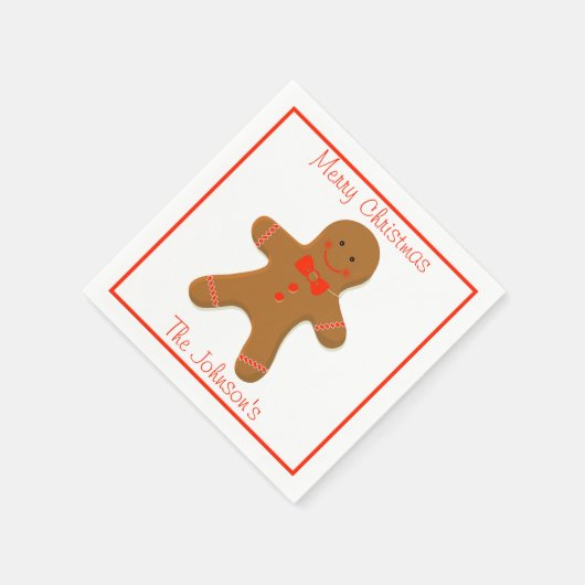 Gingerbread Man Papieren servetten (Hoek)