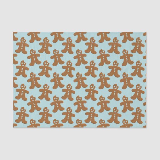 Gingerbread Man Patroon Christmas Tissue Paper Tissuepapier (Voorkant)