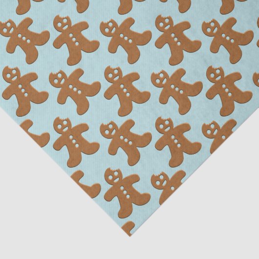 Gingerbread Man Patroon Christmas Tissue Paper Tissuepapier (Detail)