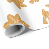 Gingerbread Man Patroon Kerstmis schattig Cadeaupapier (Rol Hoek)