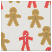 Gingerbread Man Patroon Stof (Close Up)