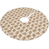 Gingerbread Man Pattern Rustic Plaid Kerstboom Rok (Gekanteld)