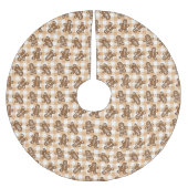Gingerbread Man Pattern Rustic Plaid Kerstboom Rok (Voorkant)